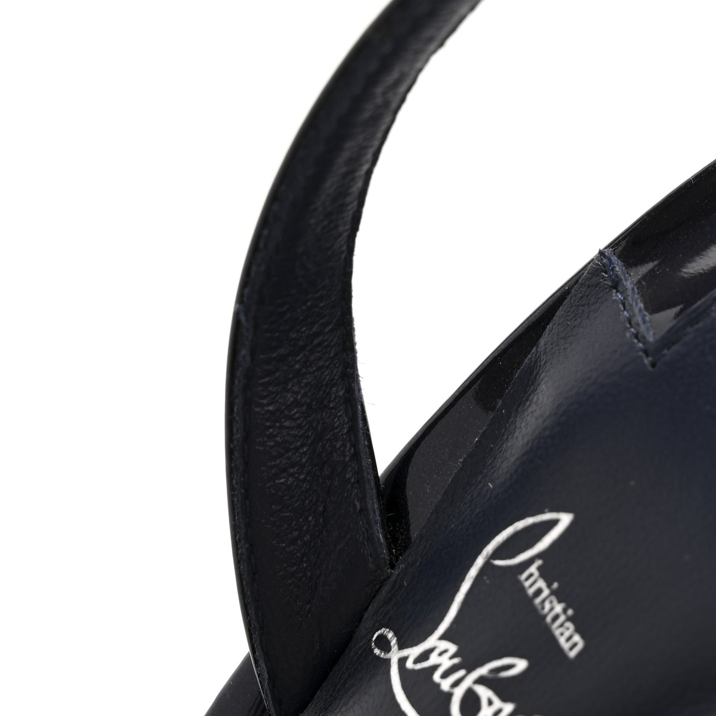 Pearlescent Patent Calfskin Kate Max O Slingback 100 Pumps 36 Navy