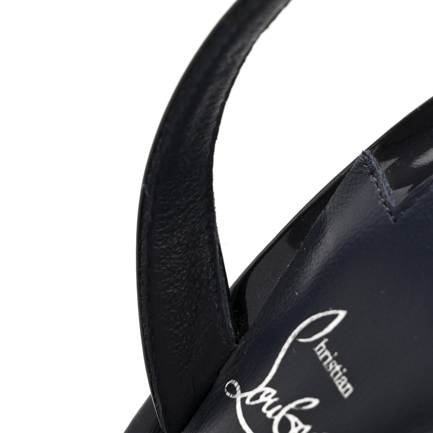 Christian Louboutin Pearlescent Patent Calfskin Kate Max O Slingback 100 Pumps 36 Navy 8 of 9