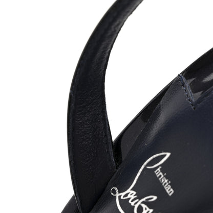 Christian Louboutin Pearlescent Patent Calfskin Kate Max O Slingback 100 Pumps 36 Navy 8 of 9