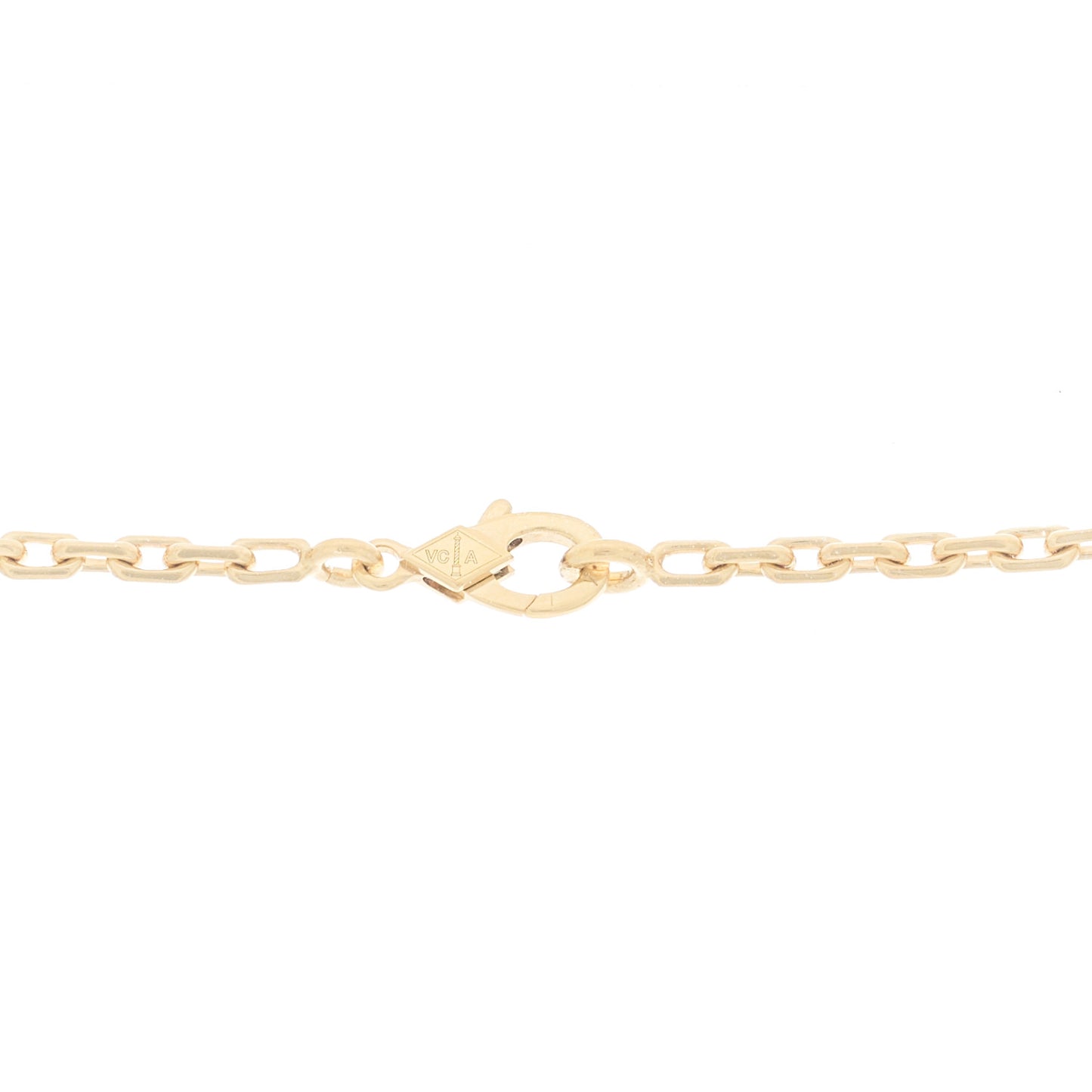 18K Yellow Gold 10 Motifs Guilloche Vintage Alhambra Necklace