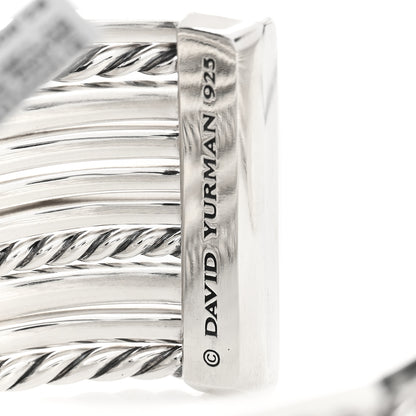 David Yurman Sterling Silver Diamond Wide Stax Cuff Bracelet 3 of 3