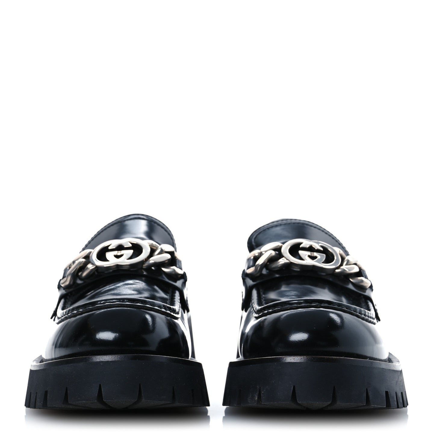 Cordovan Lux Mens Jeanne Platform Lug Sole 30/45mm Loafers 9 Black