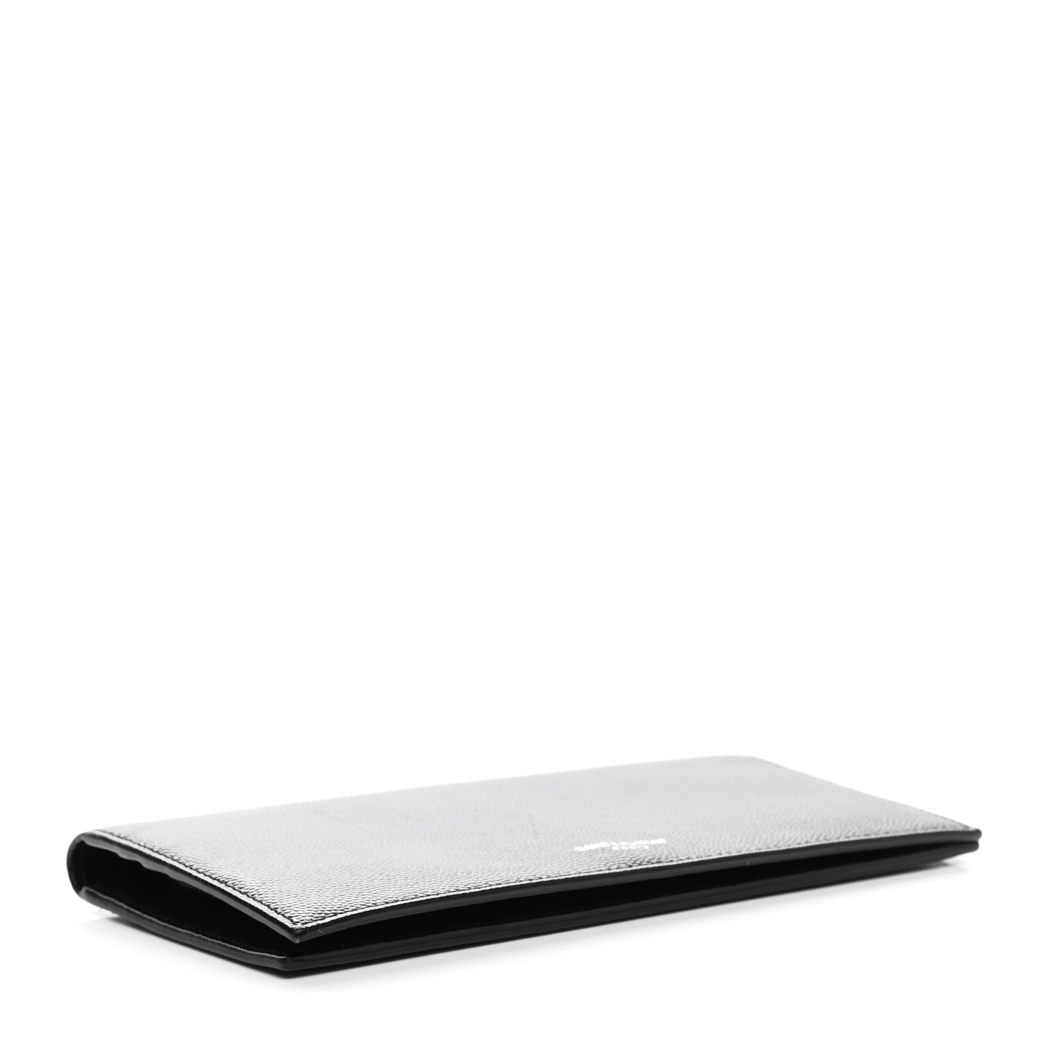 Saint Laurent Grain De Poudre Foldover Logo Wallet Black 4 of 8