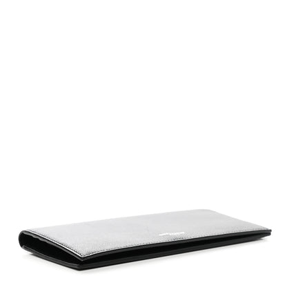 Saint Laurent Grain De Poudre Foldover Logo Wallet Black 4 of 8