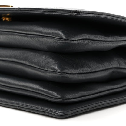 Saint Laurent Lambskin Diamond Quilted Monogram Angie Chain Bag Dark Smog 11 of 12