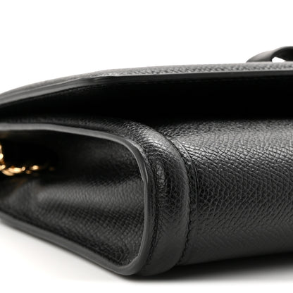 Salvatore Ferragamo Hammered Calfskin Vara Bow Mini Bag Black 8 of 9