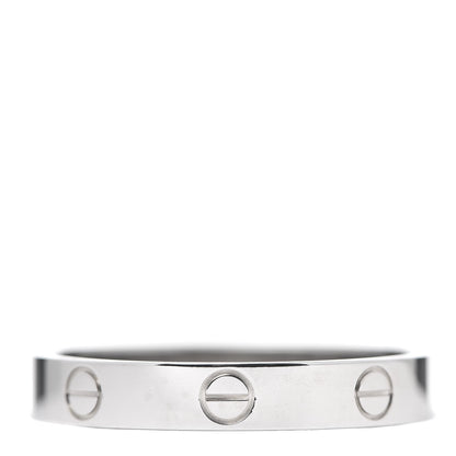 Cartier 18K White Gold 3.5mm LOVE Wedding Band Ring 62 10 3 of 4