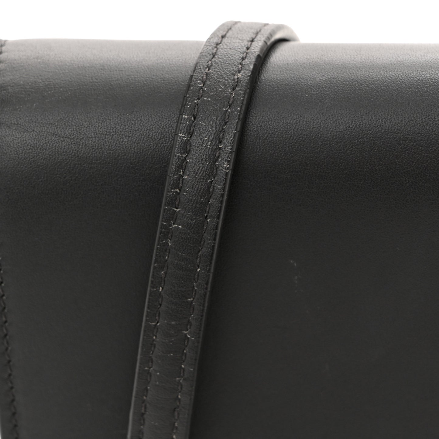 Smooth Calfskin Classic Monogram Kate Tassel Chain Wallet Asphalt