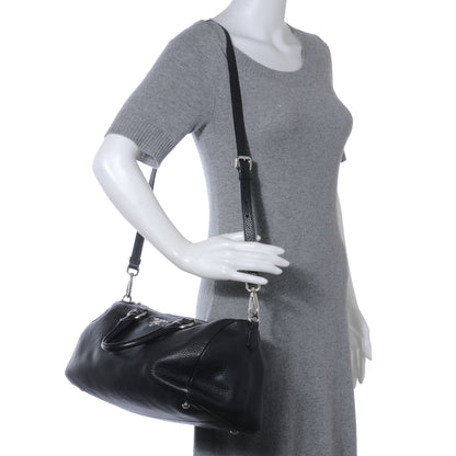 Prada Vitello Daino Shoulder Bag Black 2 of 8