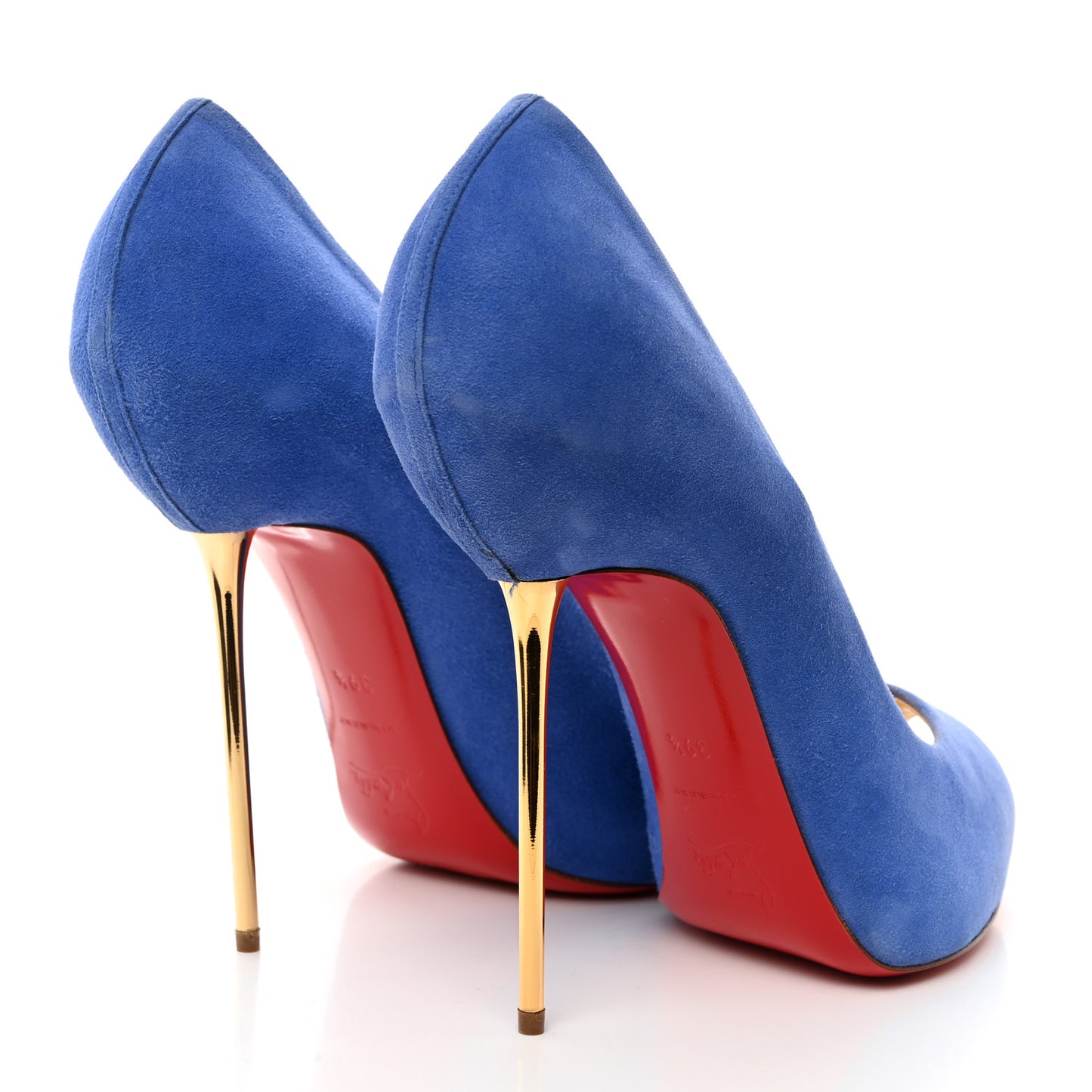Veau Velours Open Lips Pumps 39.5 Azulejo