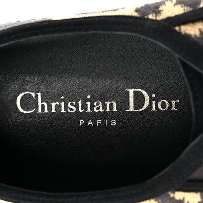 Christian Dior Canvas Leopard Print Embroidered Womens Walk'N'Dior Low Top Sneakers 39.5 Natural 14 of 18