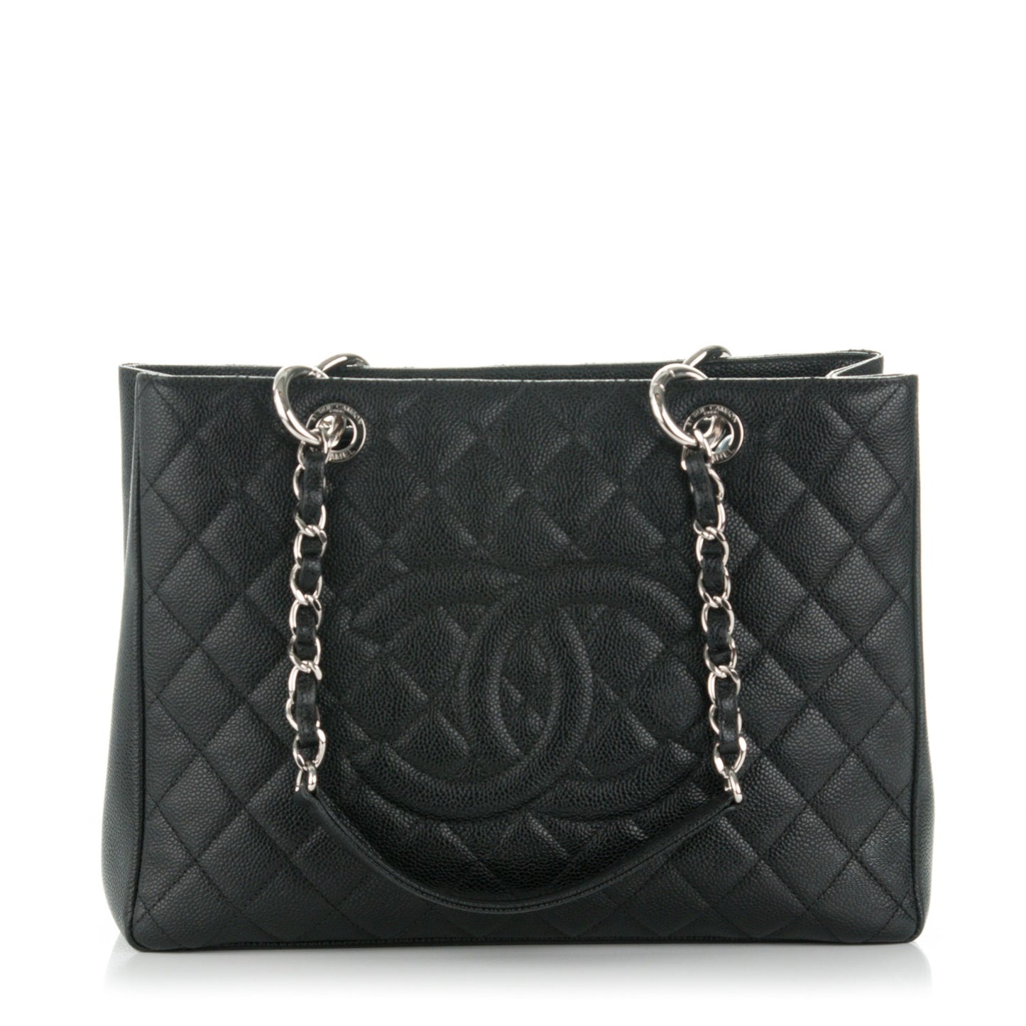 Caviar Quilted Grand Shopping Tote GST Black