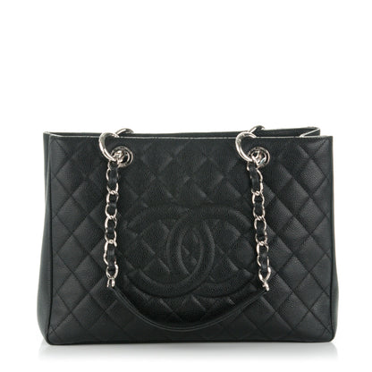 Chanel Caviar Quilted Grand Shopping Tote GST Black 1 of 30