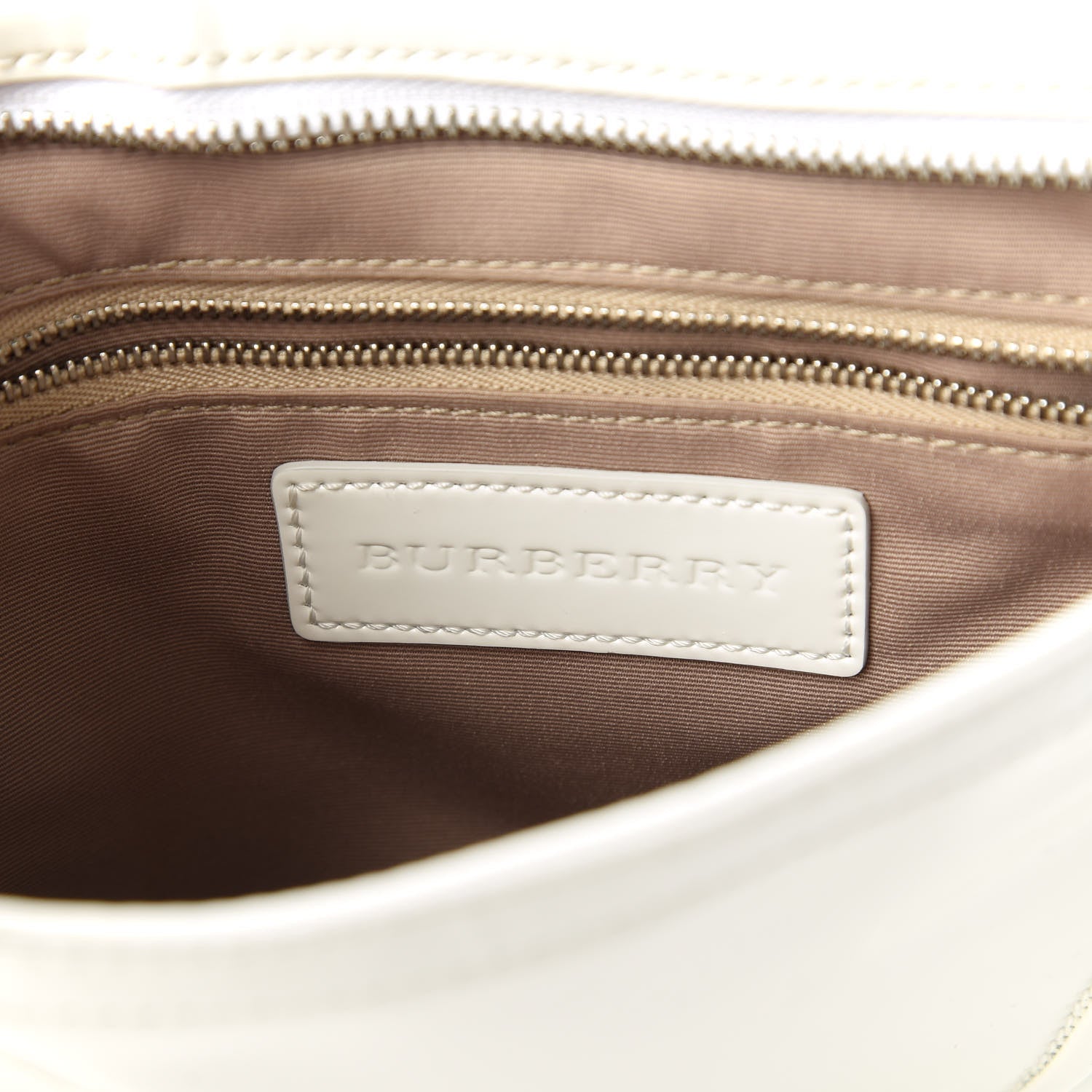 Burberry Patent Calfskin Crossbody Bag White 8 of 11