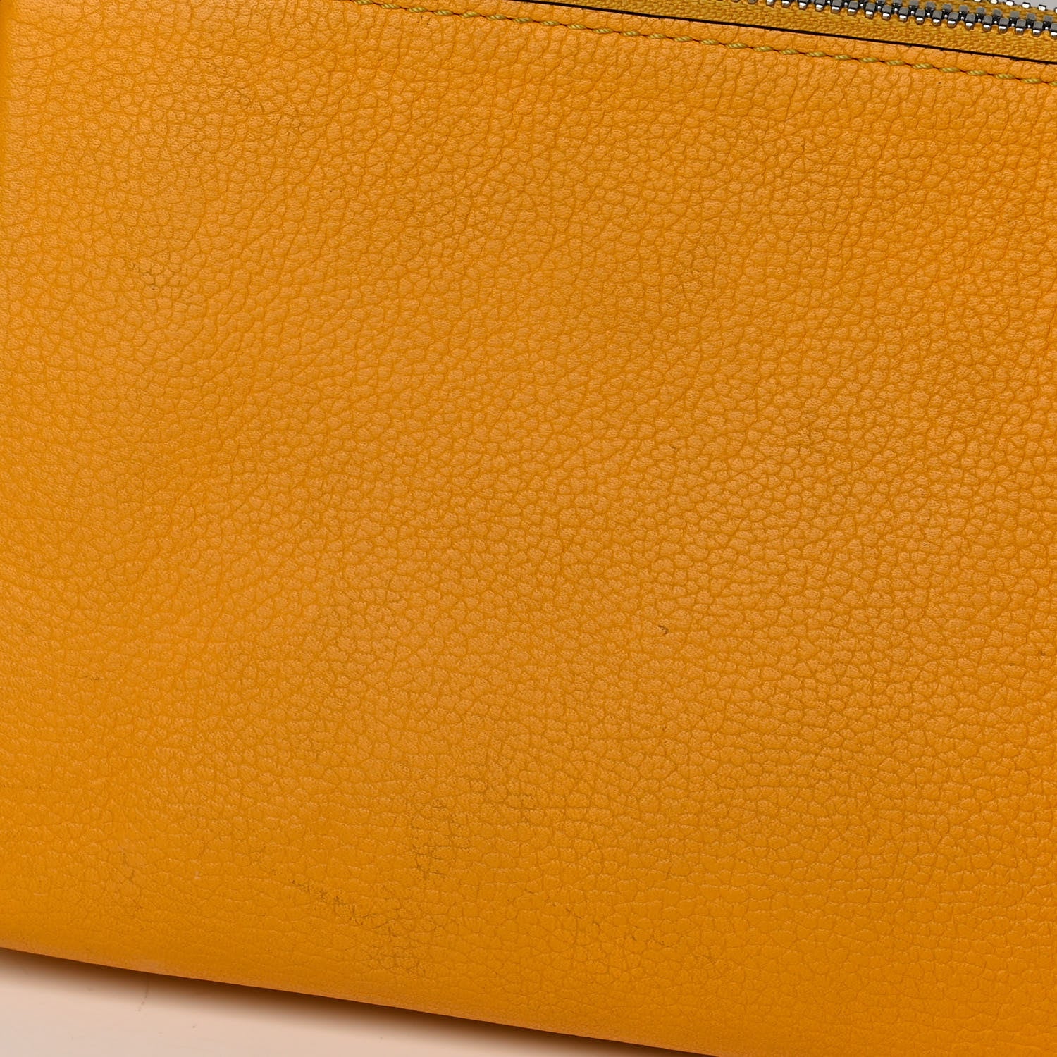MCM Grained Calfskin Milla Double Crossbody Bag Golden Mango 12 of 14