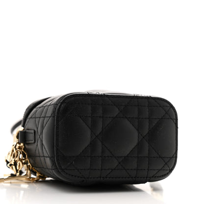 Christian Dior Lambskin Cannage Micro Lady Dior Vanity Case Black 4 of 13