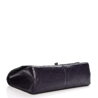 Chanel Metallic Aged Calfskin Quilted 2.55 Reissue 226 Flap Dark Purple 4 of 7