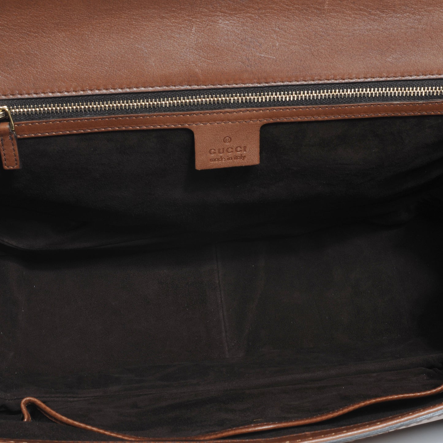Leather New Bamboo Large Top Handle Bag Brown