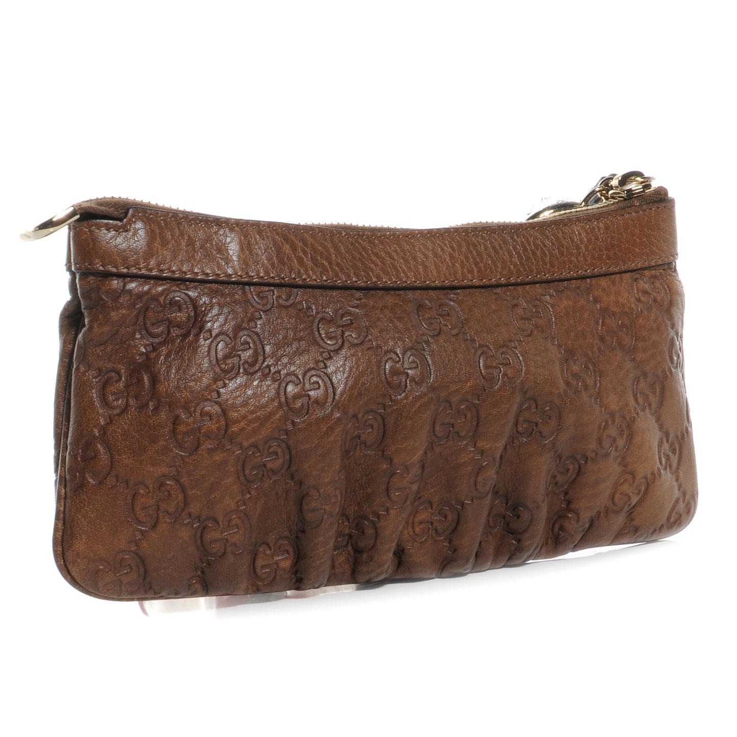 Guccissima New Britt Wristlet Brown