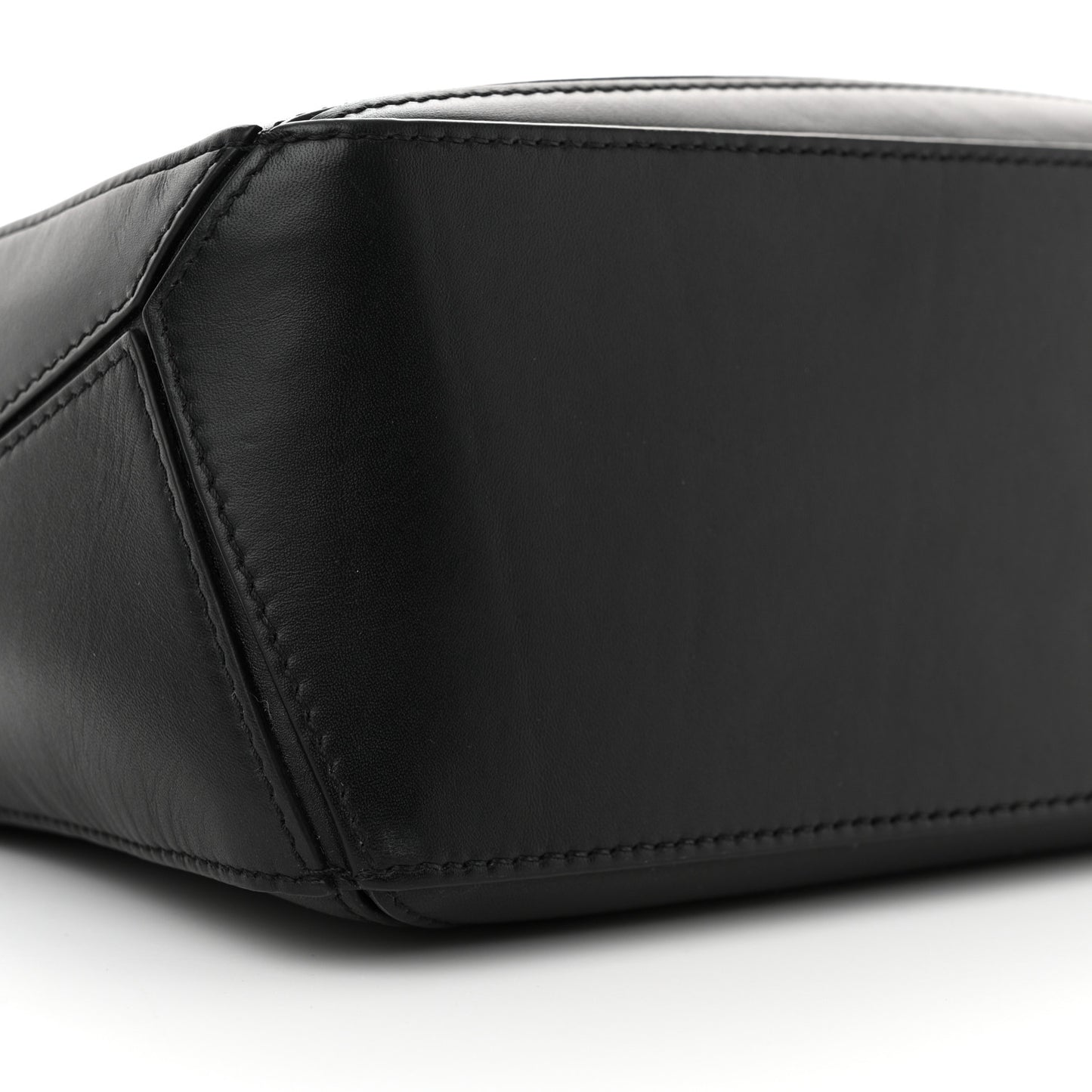 Satin Calfskin Small Puzzle Bag Black