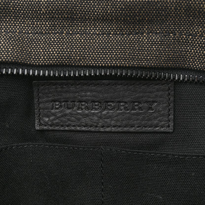 Burberry Canvas Mega Check Calfskin Addison Messenger Bag Black 7 of 14