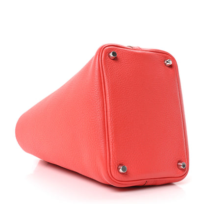 Hermes Taurillon Clemence Picotin Lock 18 PM Rouge Pivoine 4 of 10