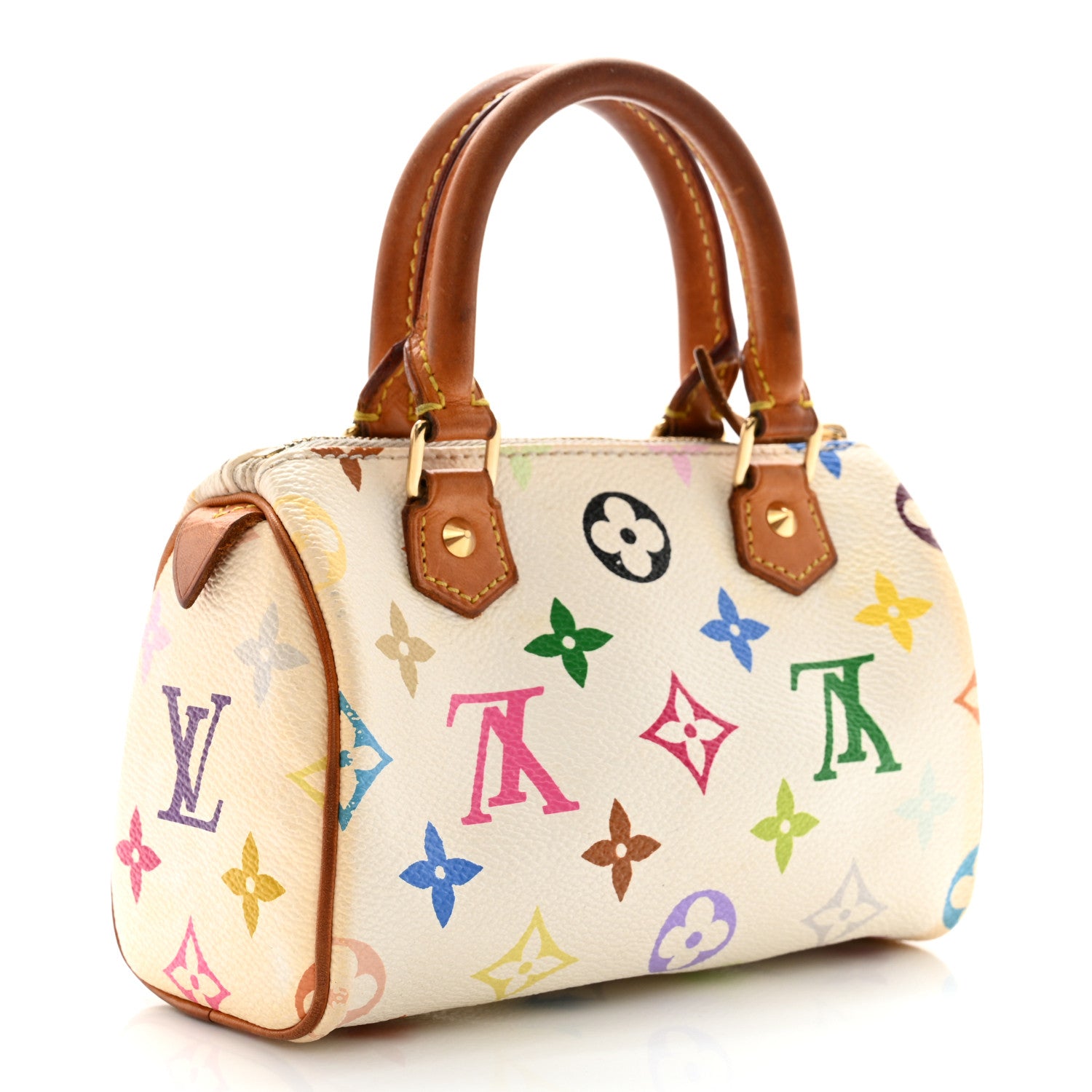 Louis Vuitton Monogram Multicolor Mini Sac HL Speedy White 3 of 9