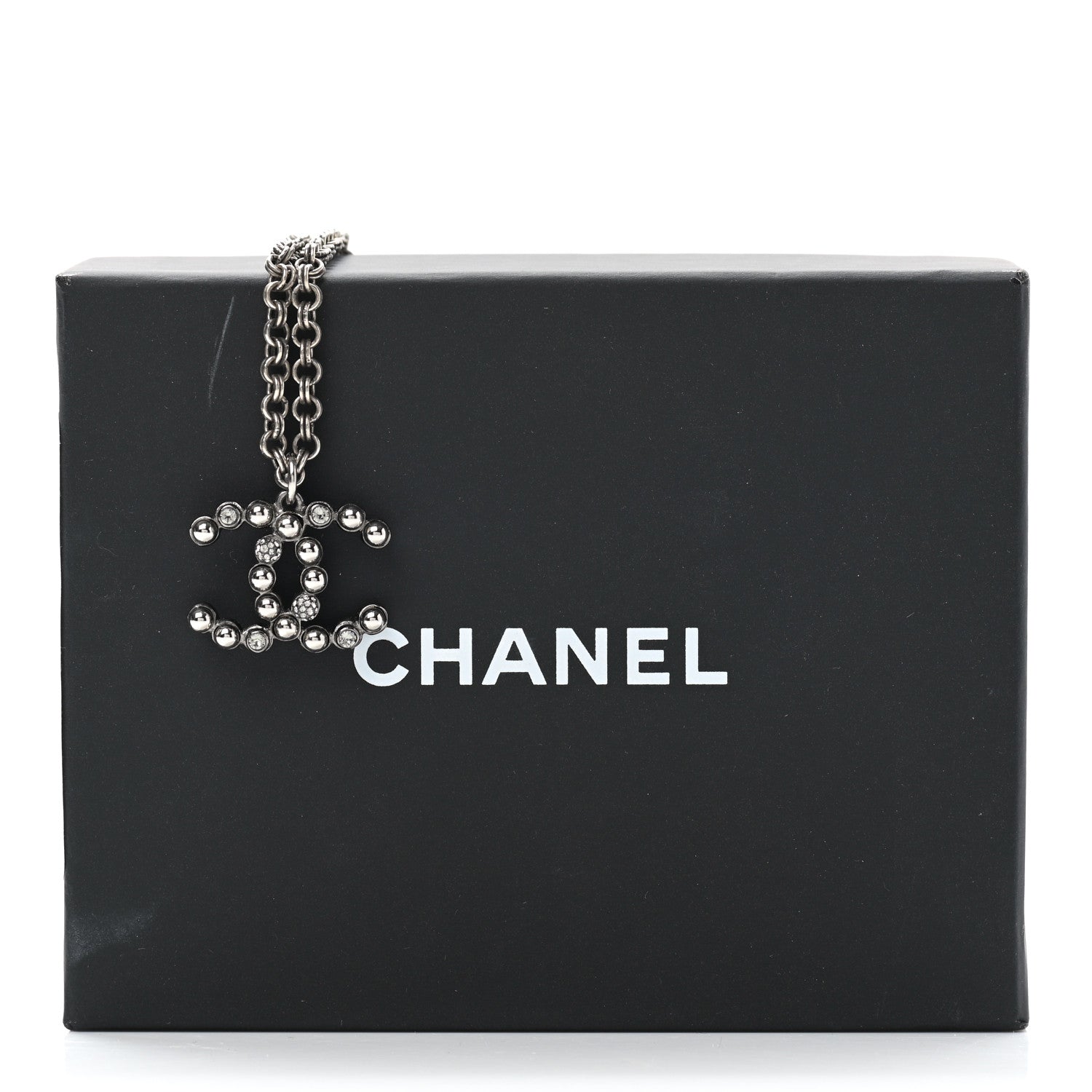 Chanel Crystal CC Necklace Ruthenium 7 of 7