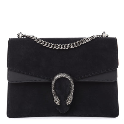 Gucci Suede Medium Dionysus Shoulder Bag Black 1 of 12