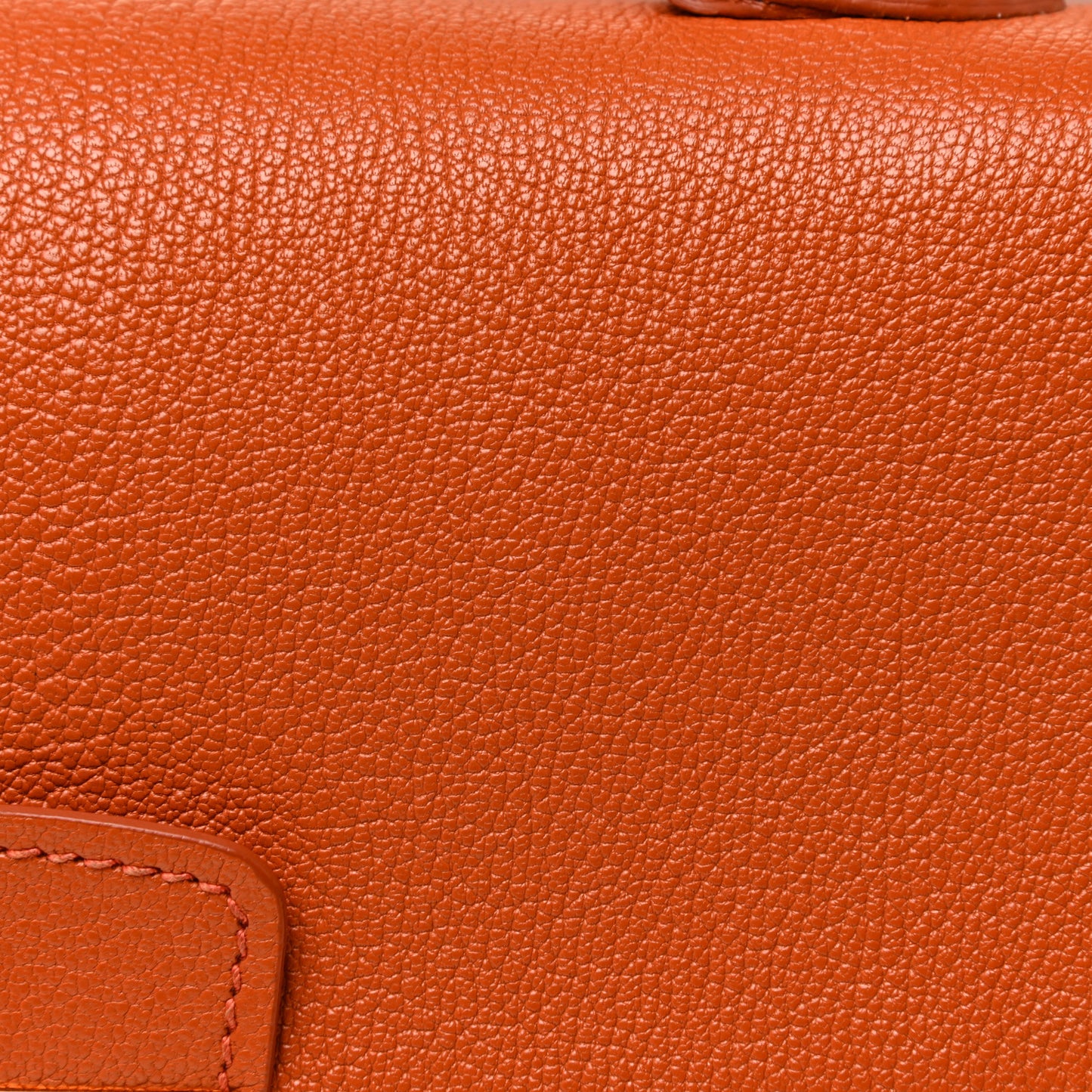 Goatskin Madras Shoulder Bag Papaya