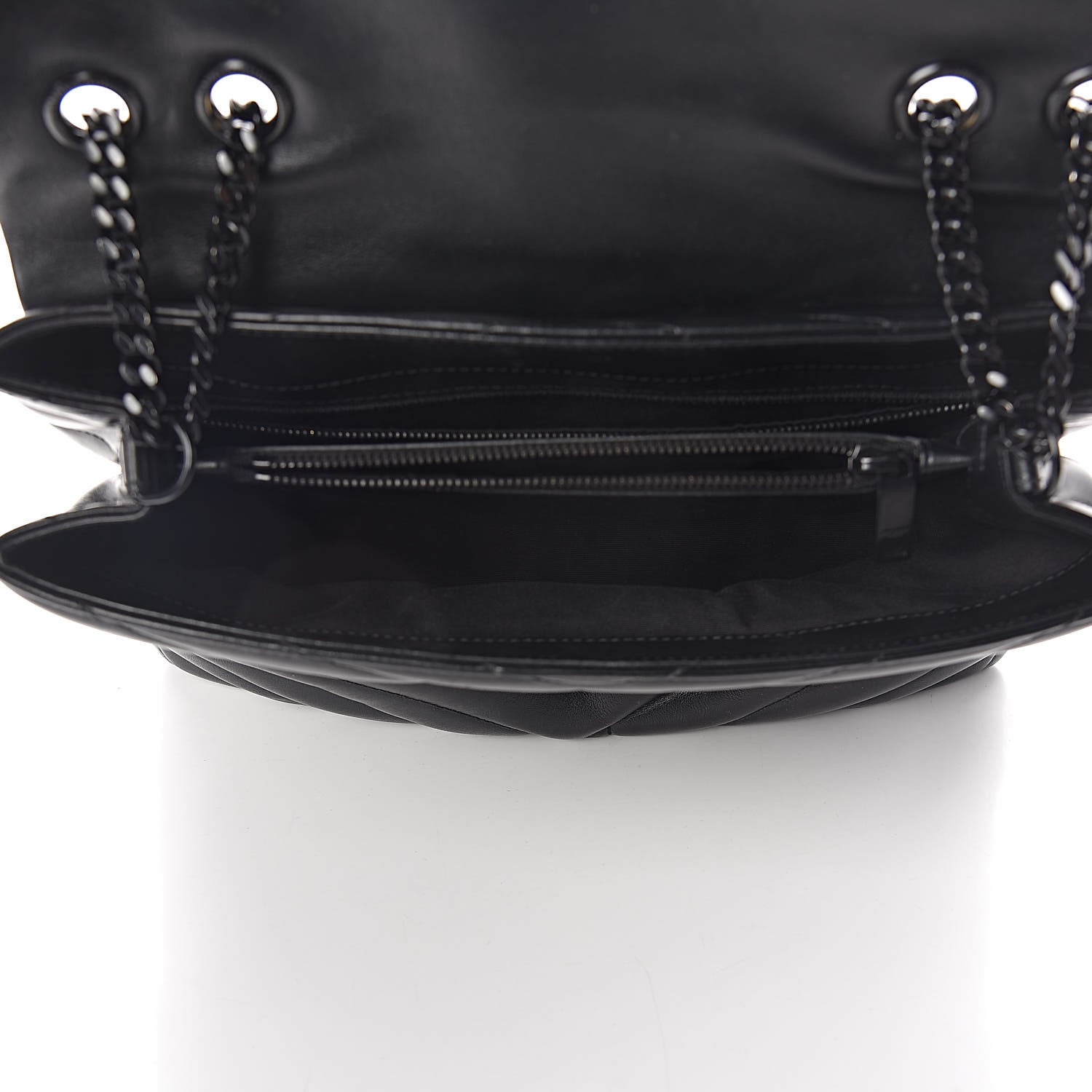 Saint Laurent Calfskin Y Quilted Monogram Medium Loulou Chain Satchel Black 5 of 10
