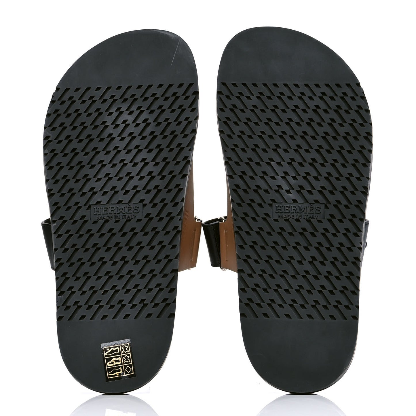 Calfskin Mens Chypre Sandals 41 Naturel Safari Black