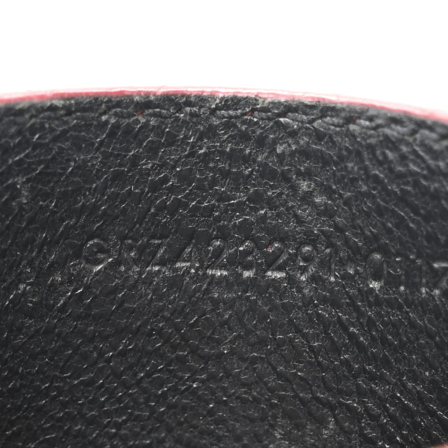 Grain De Poudre Matelasse Chevron Monogram Credit Card Case New Red