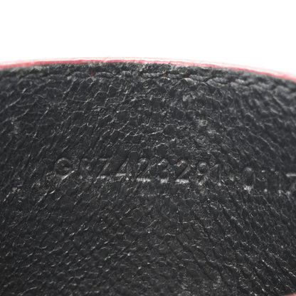 Saint Laurent Grain De Poudre Matelasse Chevron Monogram Credit Card Case New Red 7 of 12