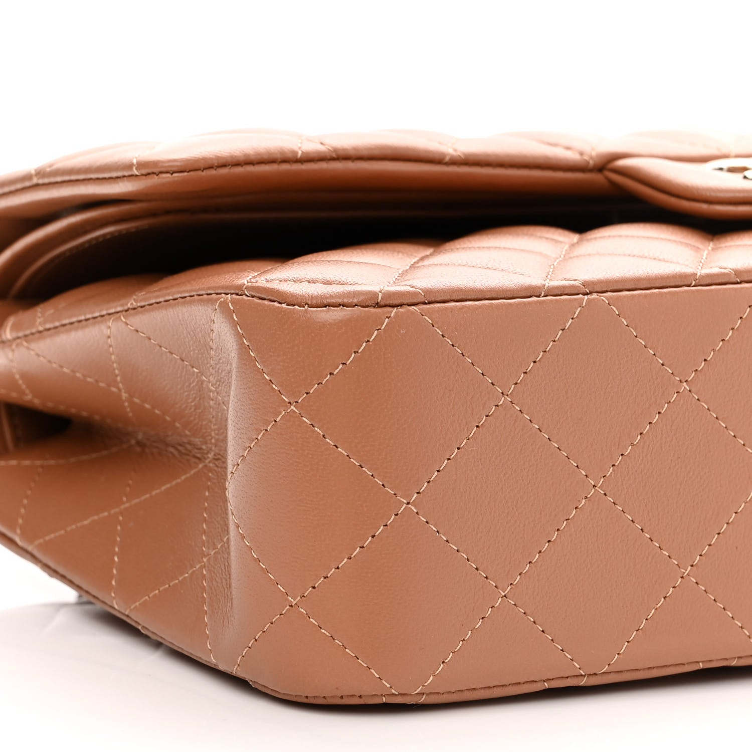 Chanel Lambskin Quilted Medium Double Flap Brown 9 of 11