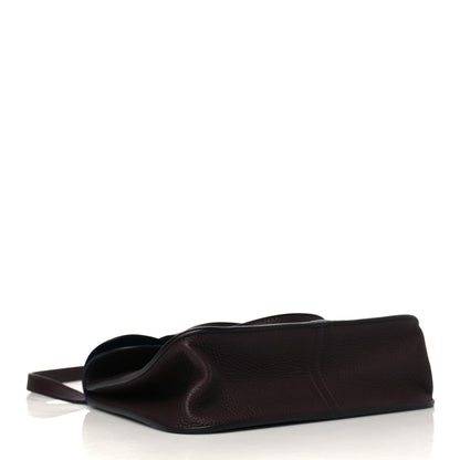 Hermes Taurillon Clemence Verso Halzan 25 Rouge Sellier Bleu Saphir 3 of 9