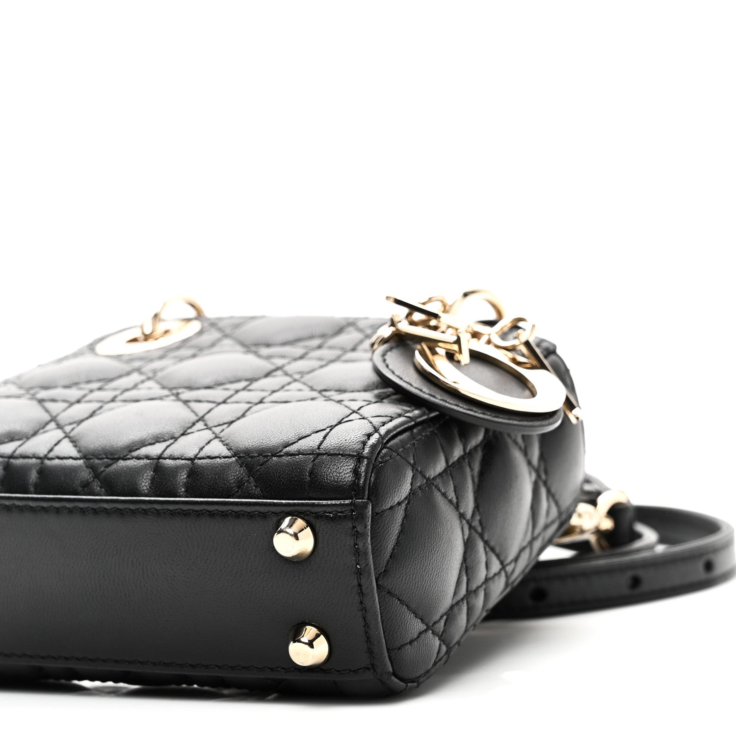 Christian Dior Lambskin Cannage Micro Lady Dior Black 1876236
