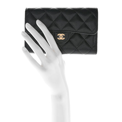 Chanel Caviar Quilted Medium Flap Wallet Black 3 of 17