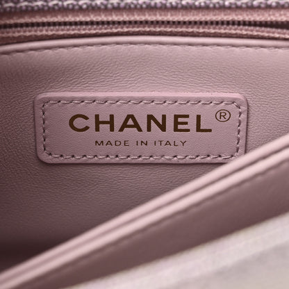 Chanel Metallic Caviar Quilted Mini Coco Handle Flap Light Pink 6 of 11
