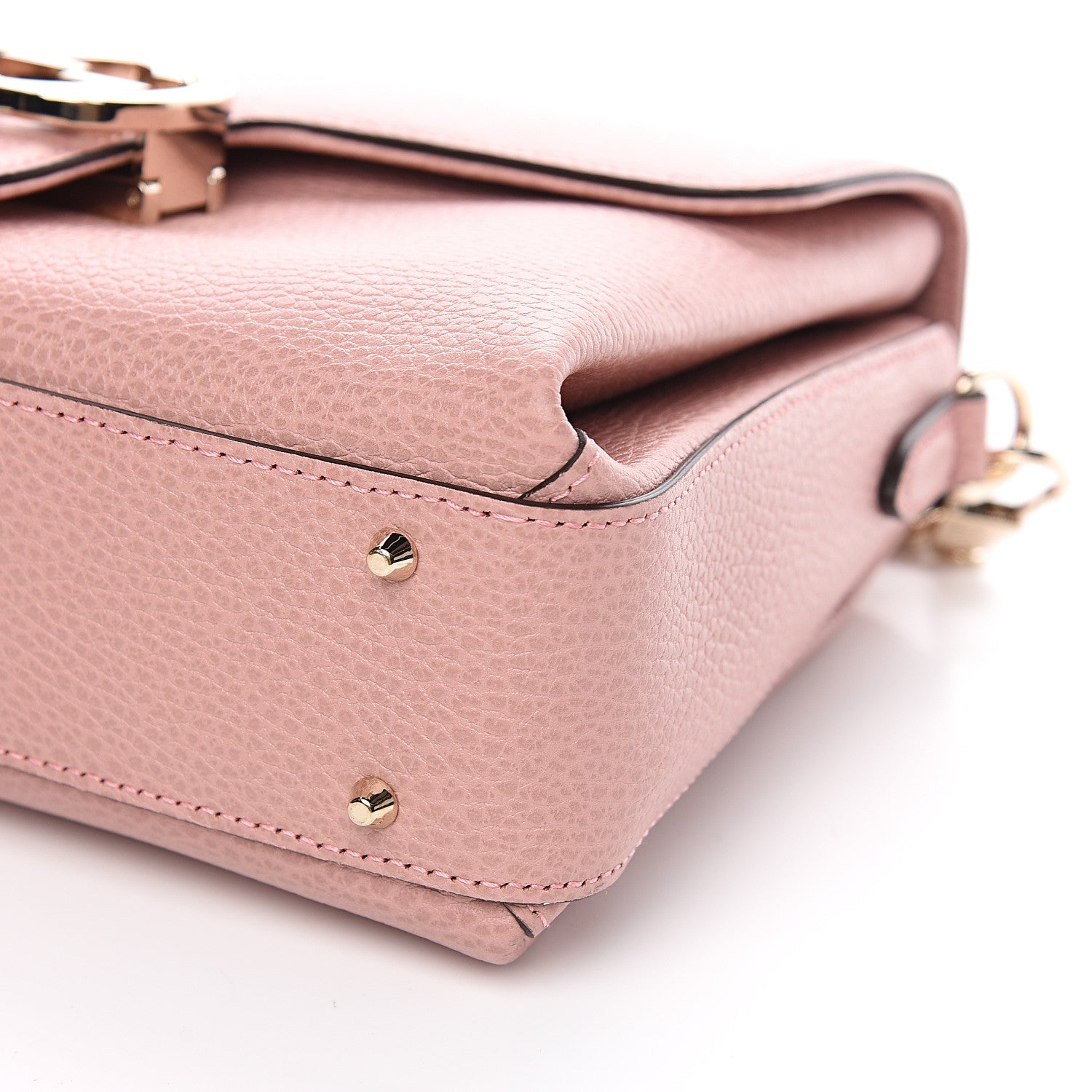 Gucci Dollar Calfskin Interlocking G Top Handle Shoulder Bag Soft Pink 8 of 8