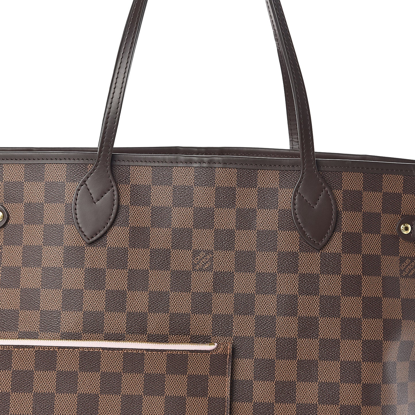 Damier Ebene Neo Neverfull MM Rose Ballerine