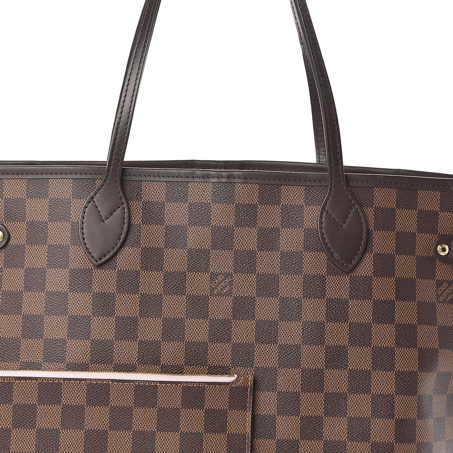 Louis Vuitton Damier Ebene Neo Neverfull MM Rose Ballerine 8 of 10