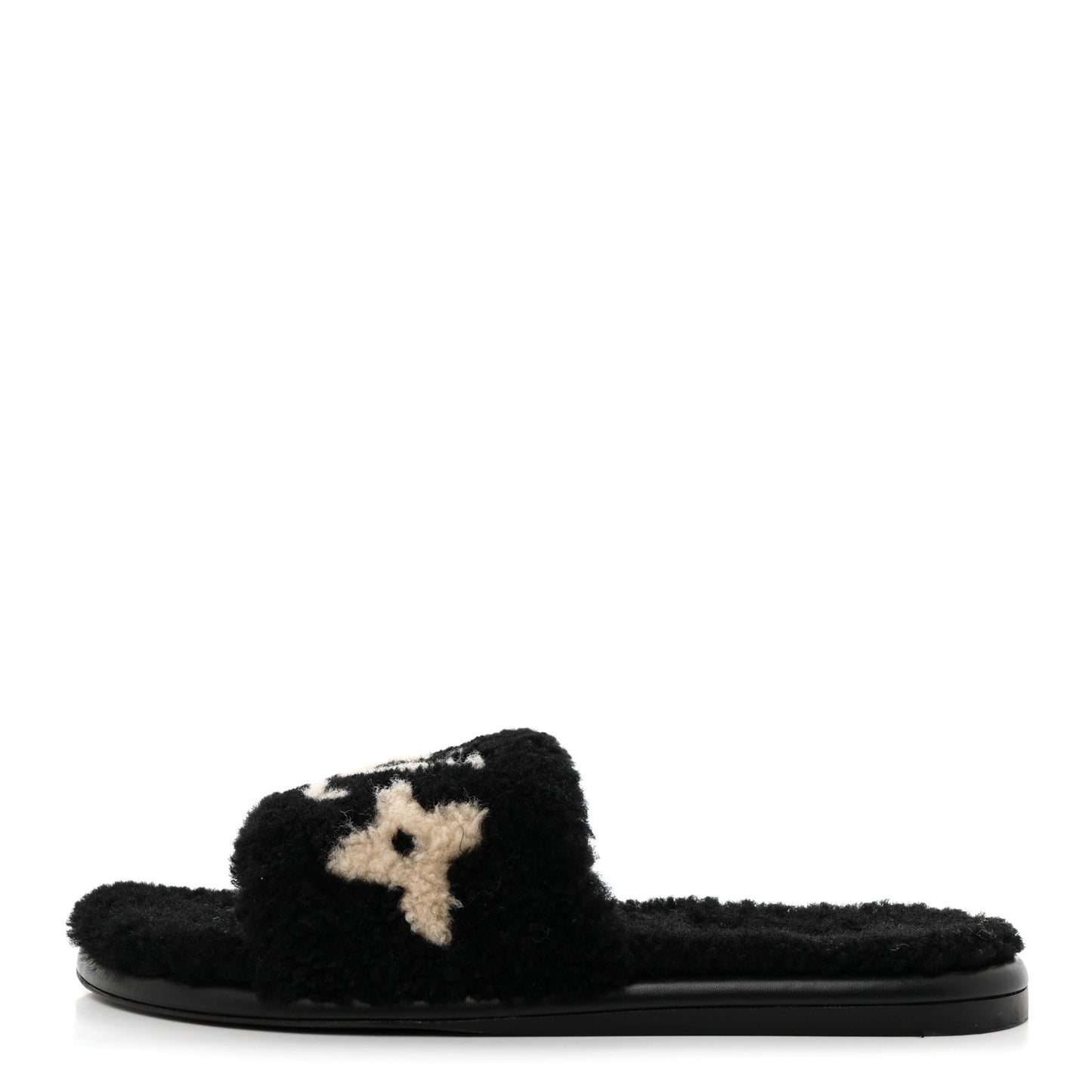 Shearling Magnetic Flat Mule 40 Black