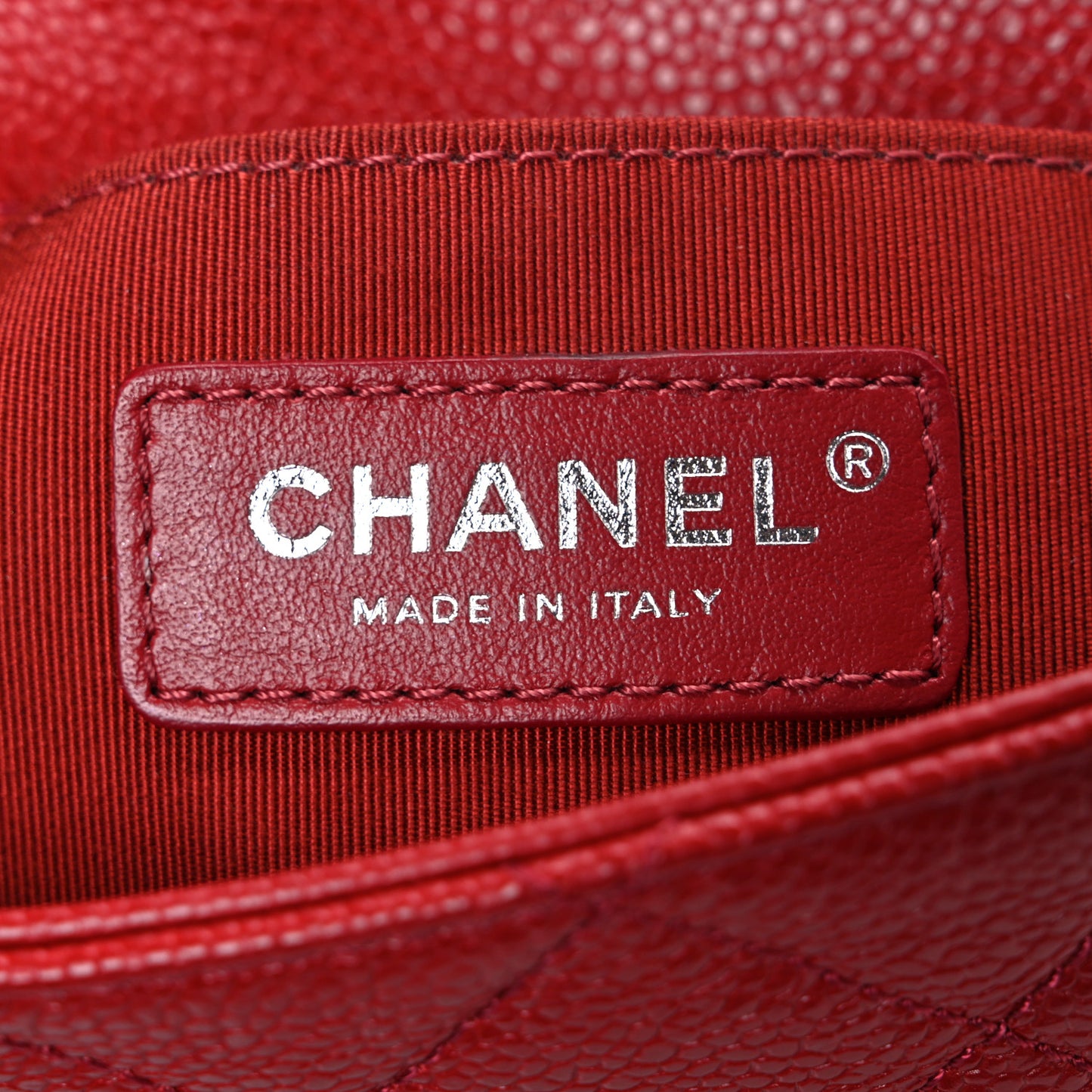 Caviar Quilted Mini Incognito Square Flap Red