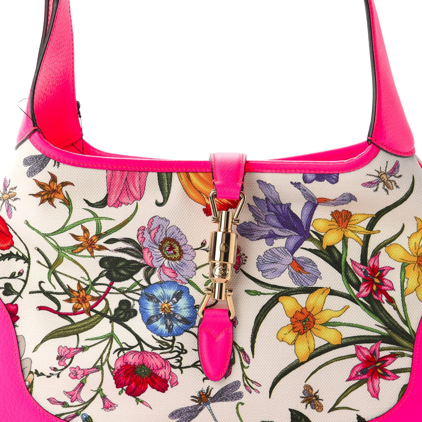 Canvas Flora Medium Jackie Hobo Fuchsia