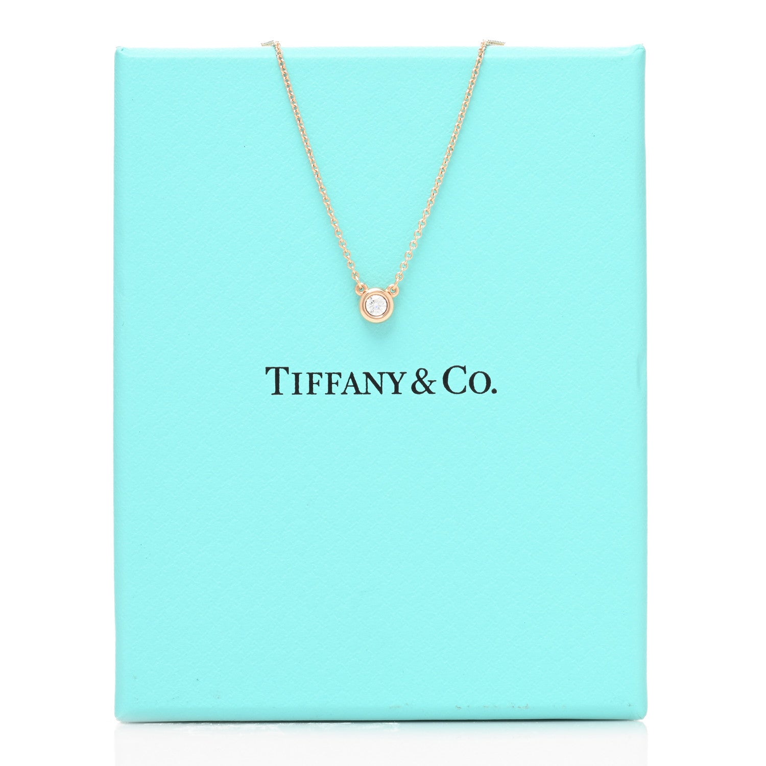 Tiffany 18K Rose Gold Diamond .10ct Elsa Peretti Diamonds by the Yard Pendant Necklace 4 of 4