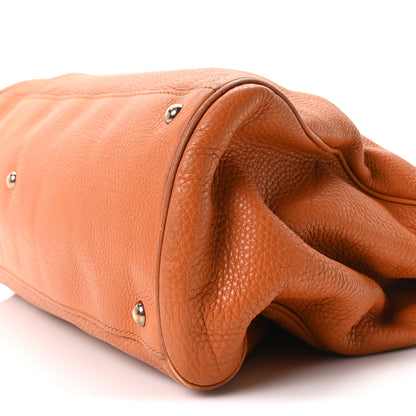 Gucci Cellarius Calfskin Large Bamboo Shopper Tote Orange 10 of 10