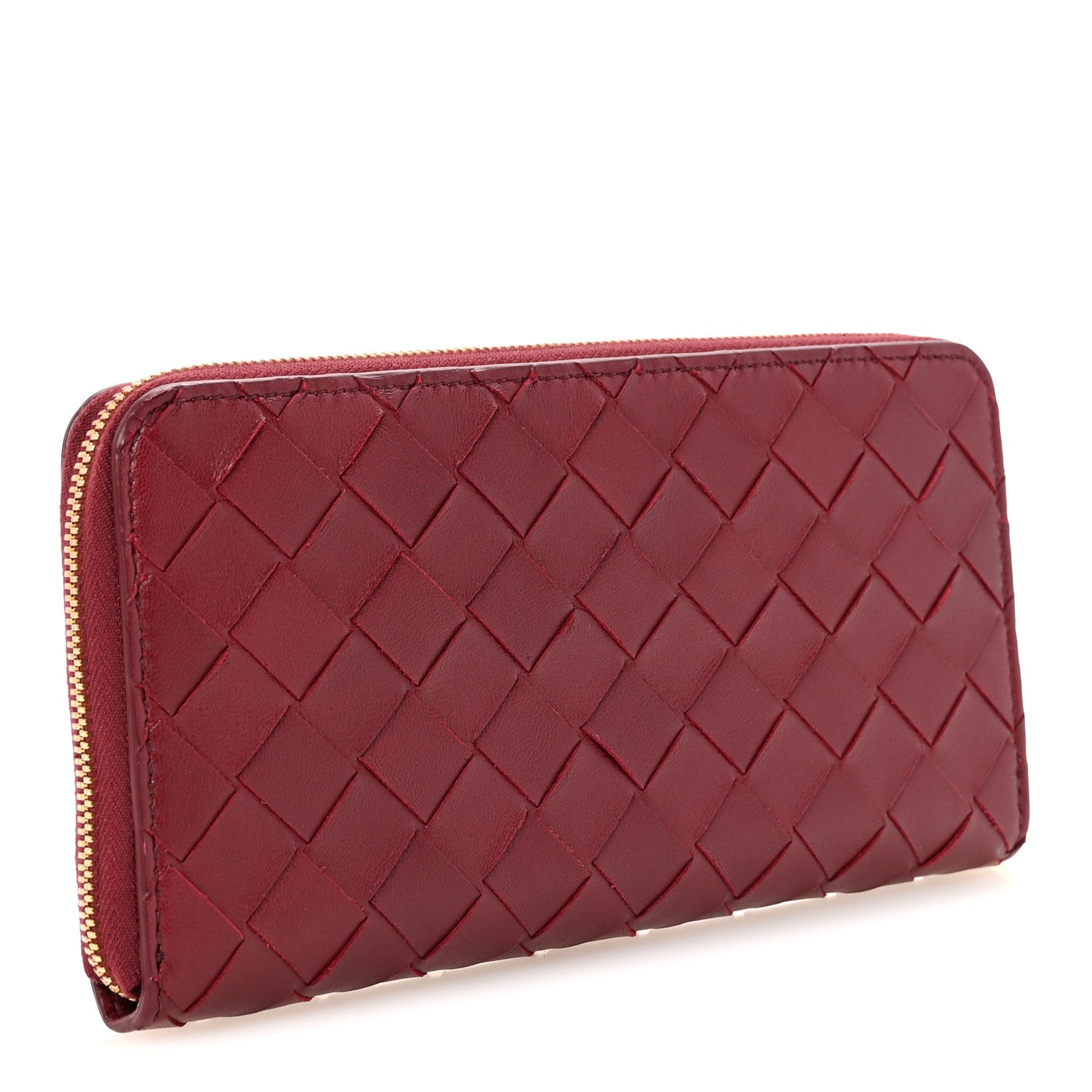 Bottega Veneta Nappa Intrecciato Zip Around Wallet Barolo 3 of 7