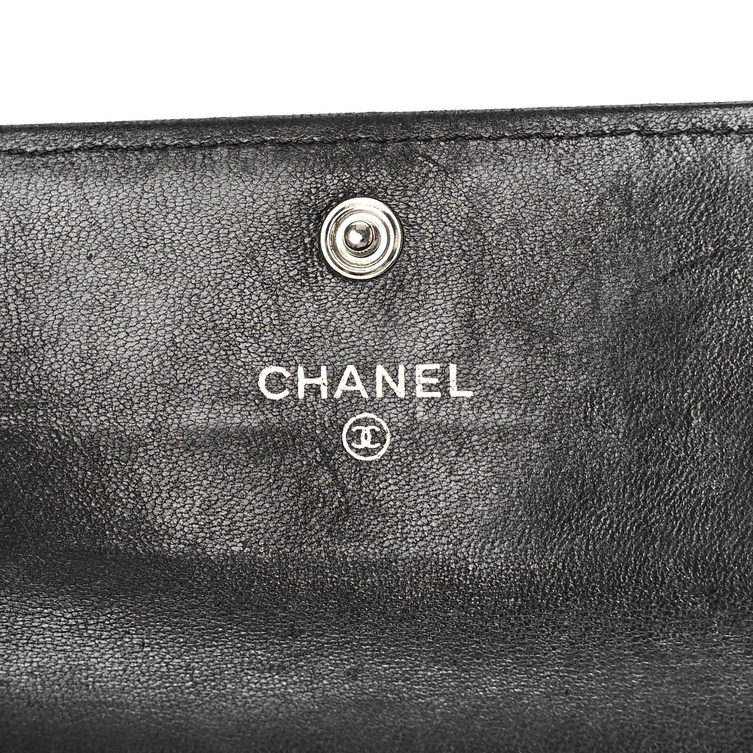 Chanel Lambskin Quilted Flap Card Holder Wallet Black 6 of 11