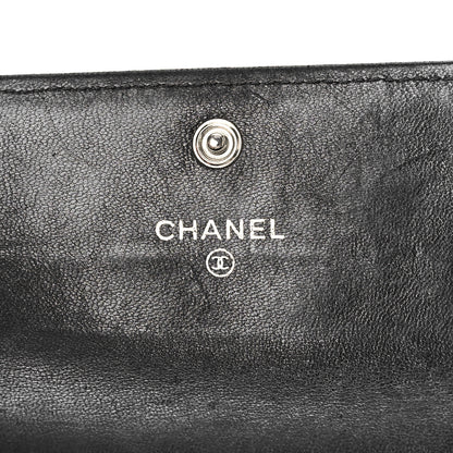 Chanel Lambskin Quilted Flap Card Holder Wallet Black 6 of 11